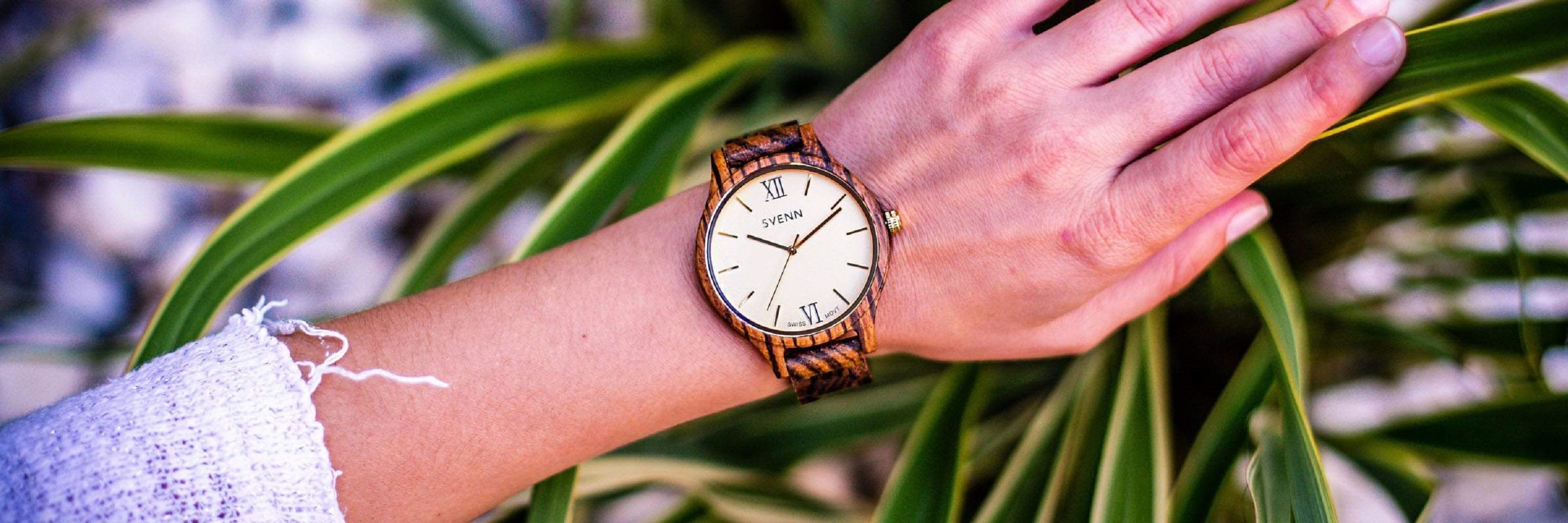 women zebra wood watch
