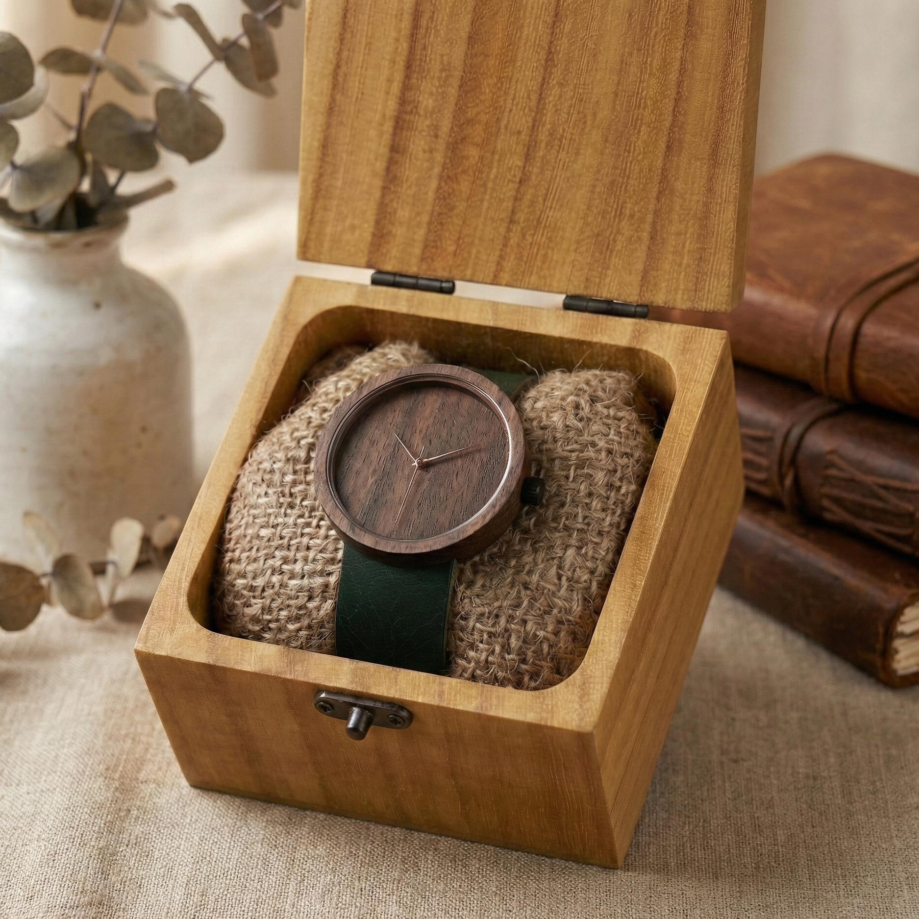 Doğal ahşap kutusunda sunulan Svenn Pure Calypso, kadınlar için paket açılımı heyecan verici sıradışı bir hediye.