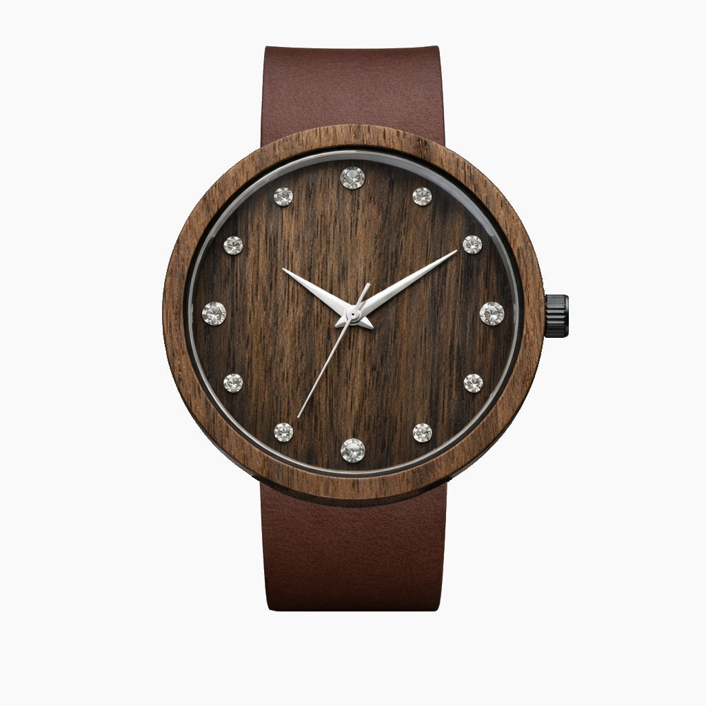 SVENN Shiny Gaelic Ceviz Ağacı Vintage Kol Saati