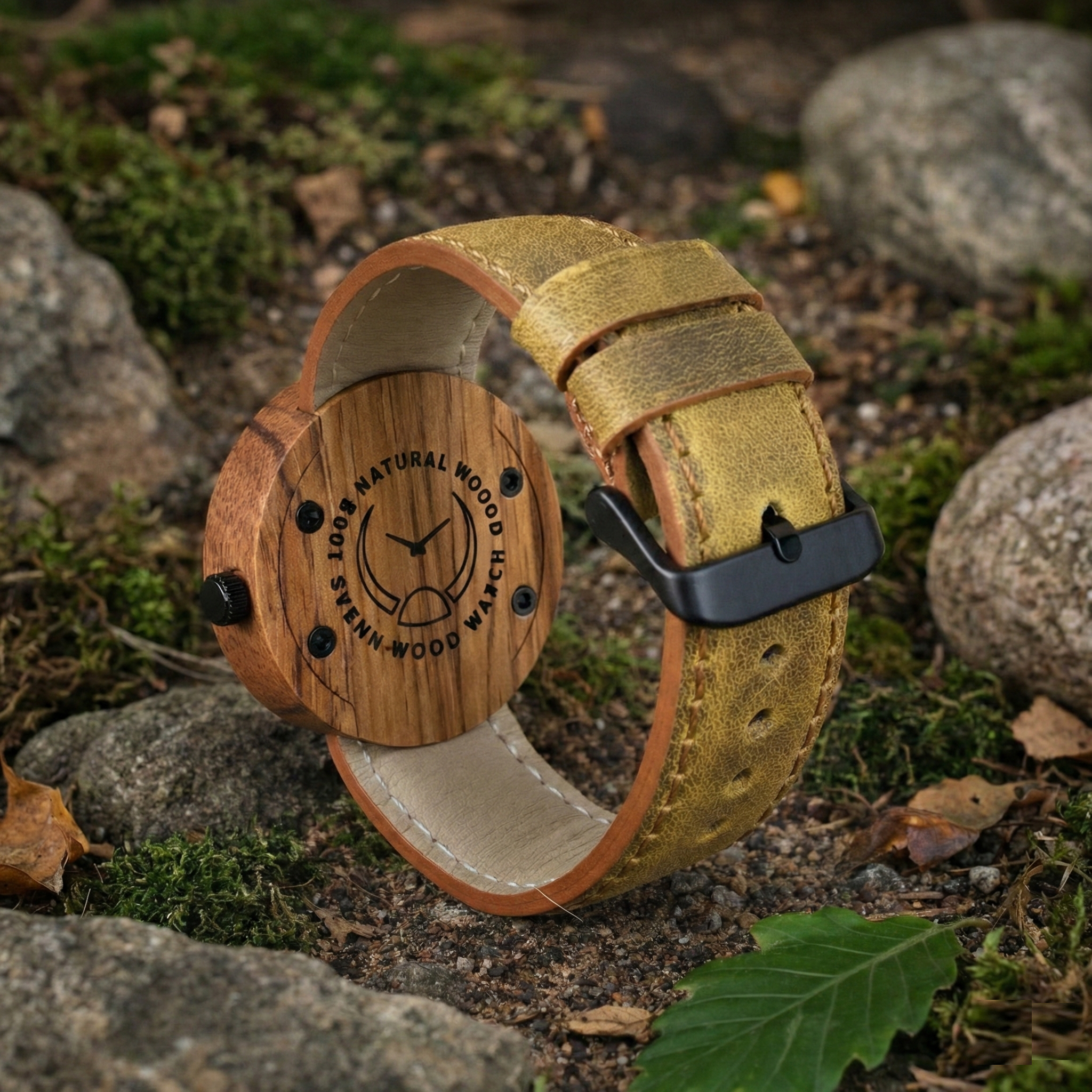 Terra Curry serisi zebra ağacı erkek kol saati ile doğal şıklık.